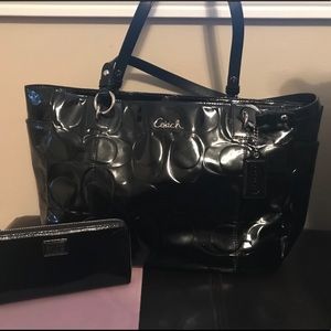 Coach poppy tote